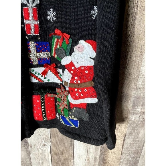 Vintage Ugly Christmas Sweater Full Zip - Picture 2 of 6